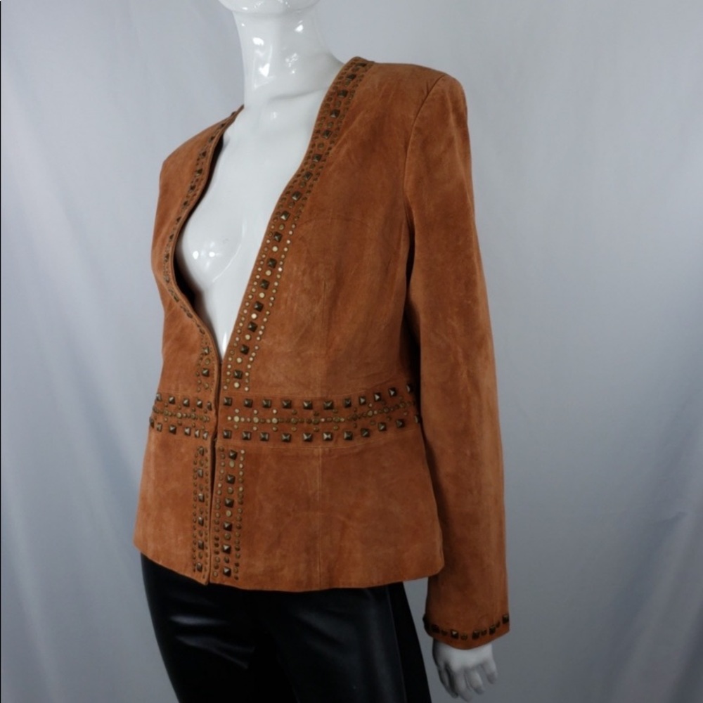 Studded Suede Jacket Fully Lined - image 3